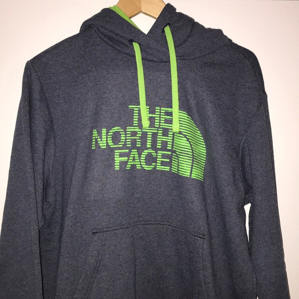 NWT Gray/Lime North Face Hoodie